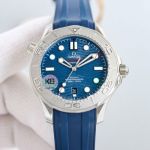 Omega Seamaster Stainless Steel 42MM 8800 Movement Including Free Blue Rubber Bands Watch